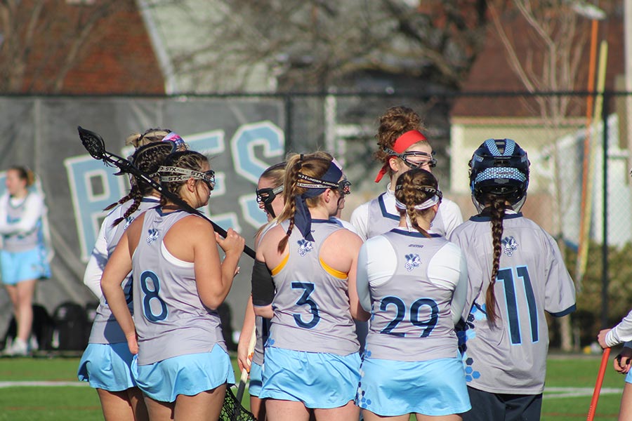 St. Ambrose University Women's Lacrosse Team Huddle